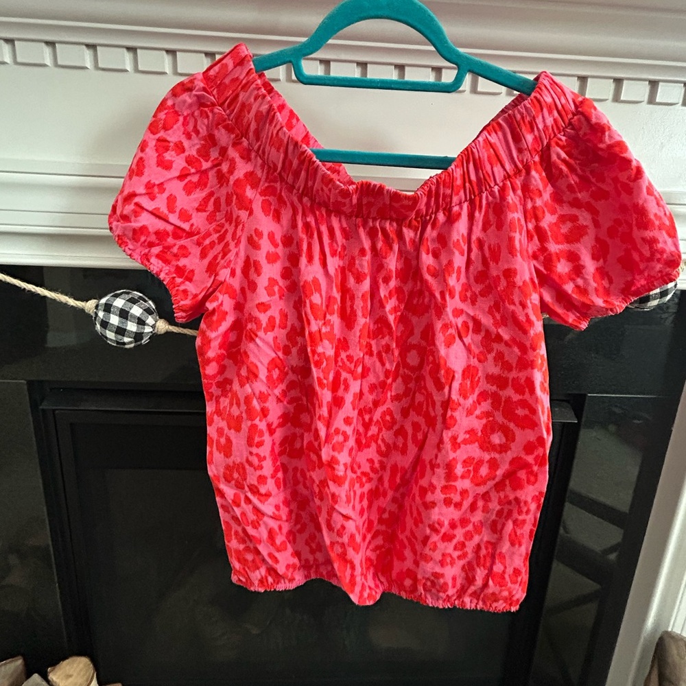 New York & Company Vibrant Pink and Red Top